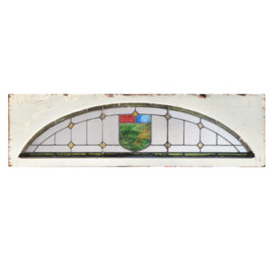 Salvaged Arched American Stained Glass Window Transom, Early 1900’s