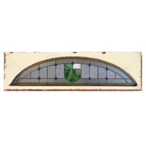 Salvaged Arched American Stained Glass Window Transom, Early 1900’s