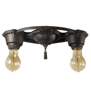Antique Cast Iron Flush-Mount Fixture, Early 1900’s