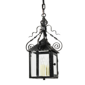 Antique Cast Iron Exterior Lantern Pendant Light