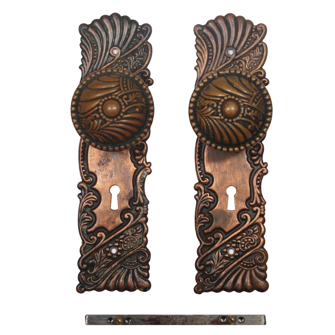 フランス 壁掛けレードル他 5点セット 銅製 ヴィンテージ アンティーク Antique Bronze Art Nouveau 