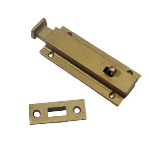 Matching Antique Cast Iron Surface Mount Foot Bolts, New Old Stock