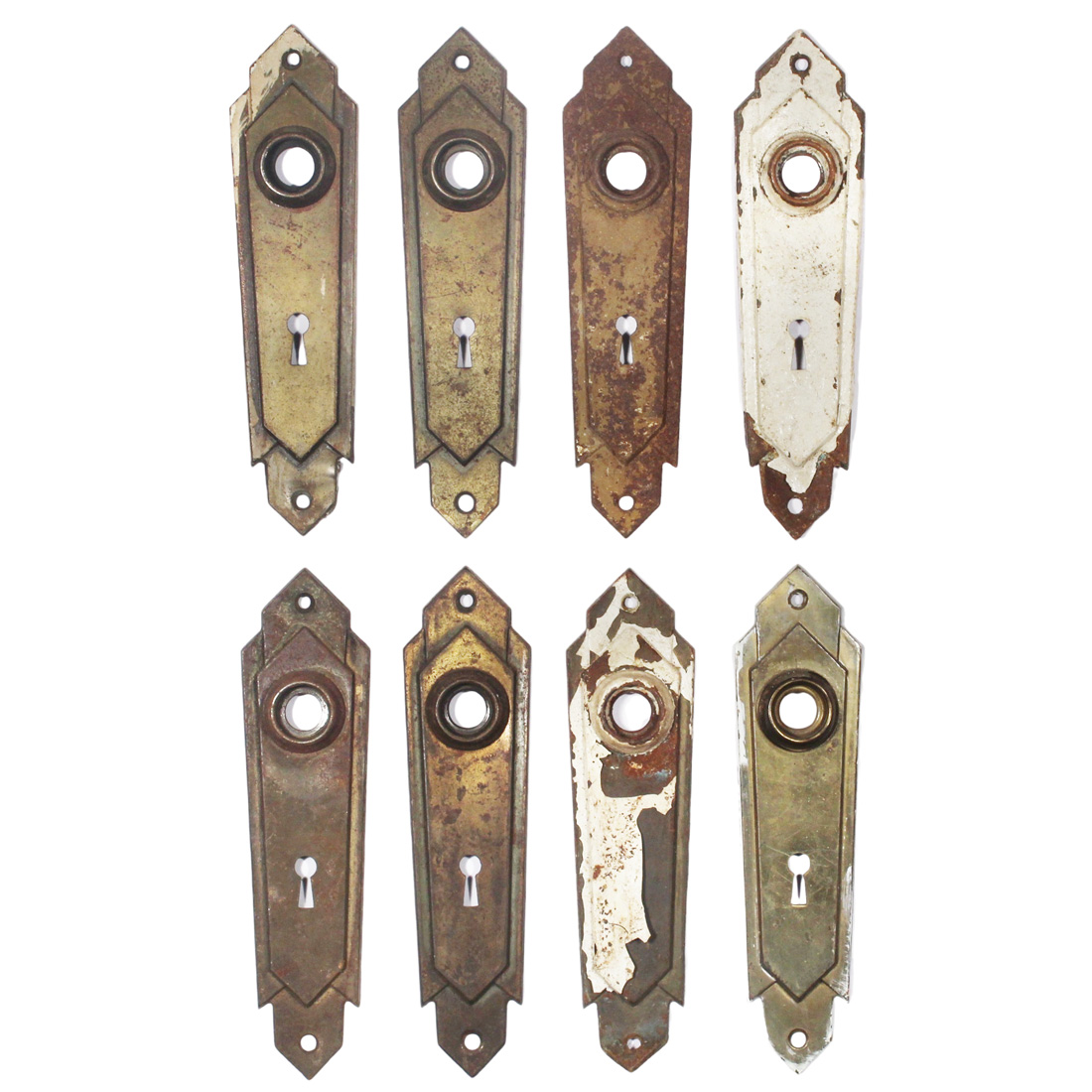 Salvaged Art Deco Door Plates, Early 1900's