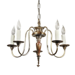 Antique Neoclassical Silver Plate Chandelier, c. 1915
