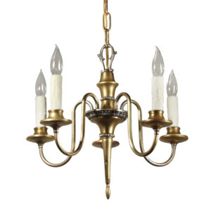 Antique Neoclassical Two-Tone Chandelier, Early 1900’s