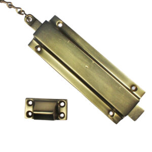 Antique Cast Brass Surface Mount Head Bolts & Catches, New Old Stock