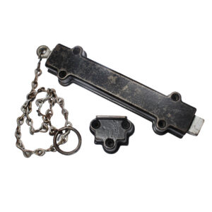 Substantial Antique Cast Iron Surface Mount Head Bolt with Catch, Sargent Substantial Antique Cast Iron Surface Mount Head Bolt with Catch, Sargent