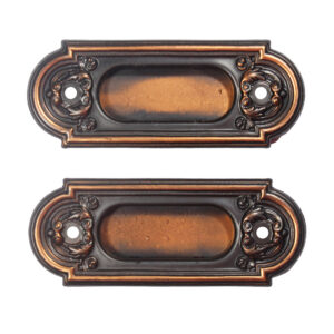 Pair of Antique Copper Flash Sash Lifts by Yale, New Old Stock