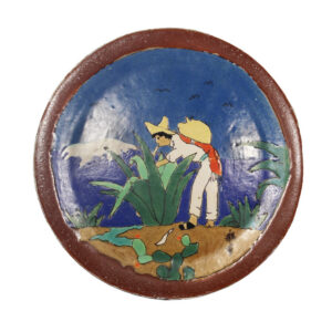 Hand-Painted San Jose Pottery Plate from Lookout Mountain, c. 1930s