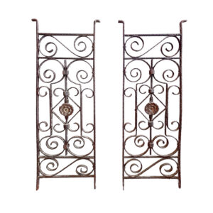 Pair of Antique Wrought Iron Panels, Late 1800’s