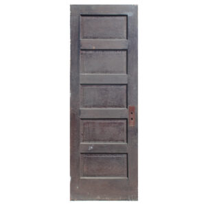 Antique 28” Five-Panel Solid Wood Door