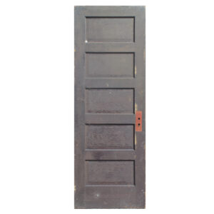 Reclaimed 28” Five-Panel Solid Wood Door, Antique Doors