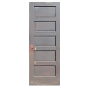 Antique 30” Five-Panel Solid Wood Door, Early 1900’s