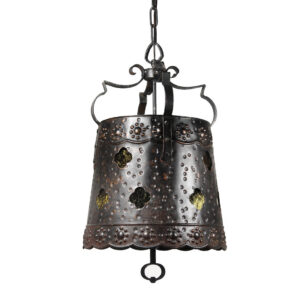 Vintage Gothic Revival Lantern Pendant Light, Quatrefoils