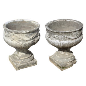 Pair of Antique Planters, Ribbons