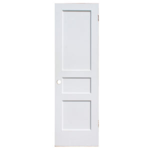 Salvaged 24” Three-Panel Solid Wood Door, Early 1900’s Salvaged 24” Three-Panel Solid Wood Door, Early 1900’s