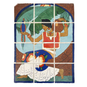 San Jose Pottery Figural Tile Panel- Windsor House Ballroom Fireplace, c. 1930s