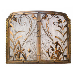 Brass & Iron Fireplace Screen- Windsor House Master Bedroom, c. 1930s