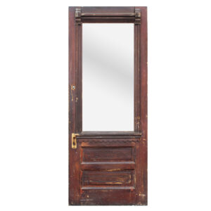 Reclaimed 32″ Cottage Door with Scalloped Trim, Late 1800’s