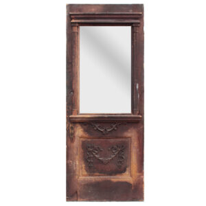 Antique 32″ Decorative Cottage Door with Window, Ribbons