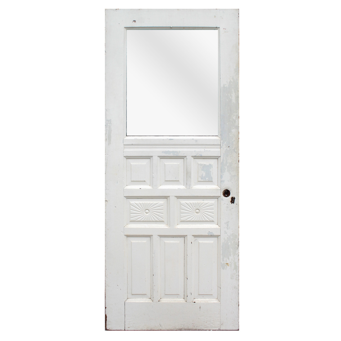 Reclaimed 32” Decorative Cottage Door, Starburst Design