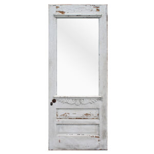 Salvaged 32″ Decorative Cottage Door with Window, Late 1800’s