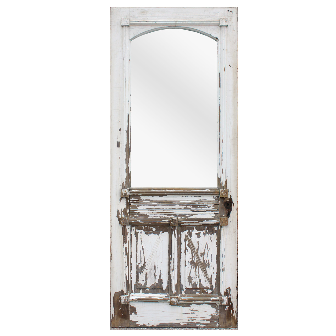 Antique 32” Eastlake Door with Arched Window, Late 1800’s