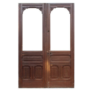 Antique 54” Decorative Door Pair, c.1880