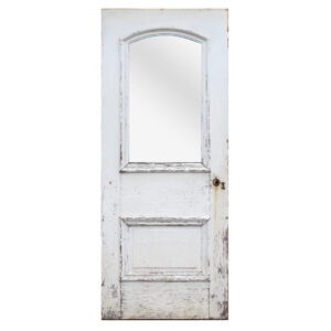 Salvaged 30″ Door with Arched Window, c. 1880