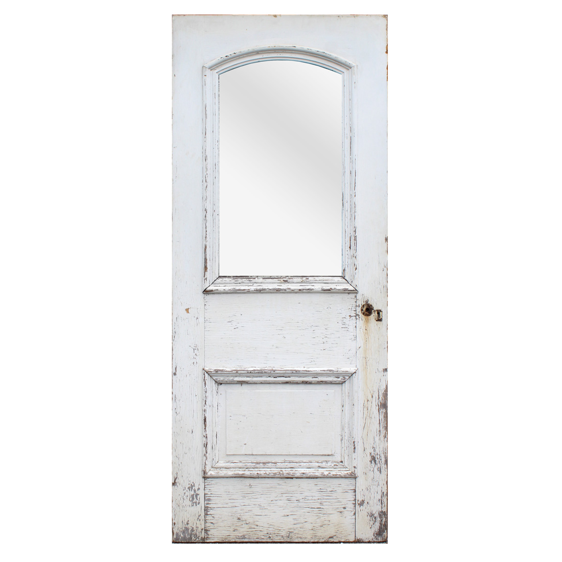 Salvaged 30″ Door with Arched Window, c. 1880