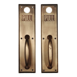 Antique Cast Bronze “PULL” Exterior Door Handles, Sargent