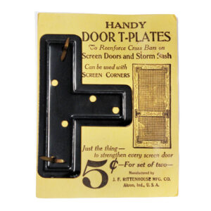 Vintage Screen Door “T-Plates”, New Old Stock