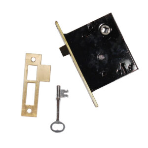 Antique New Old Stock Mortise Lock Sets with Key & Striker, Yale