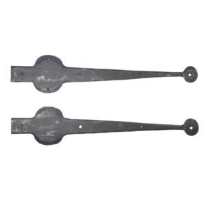 Matching Pairs of Antique Hand Forged Iron Strap Hinges, Corbin