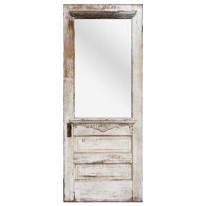 Salvaged 31″ Decorative Door with Window, c. 1890