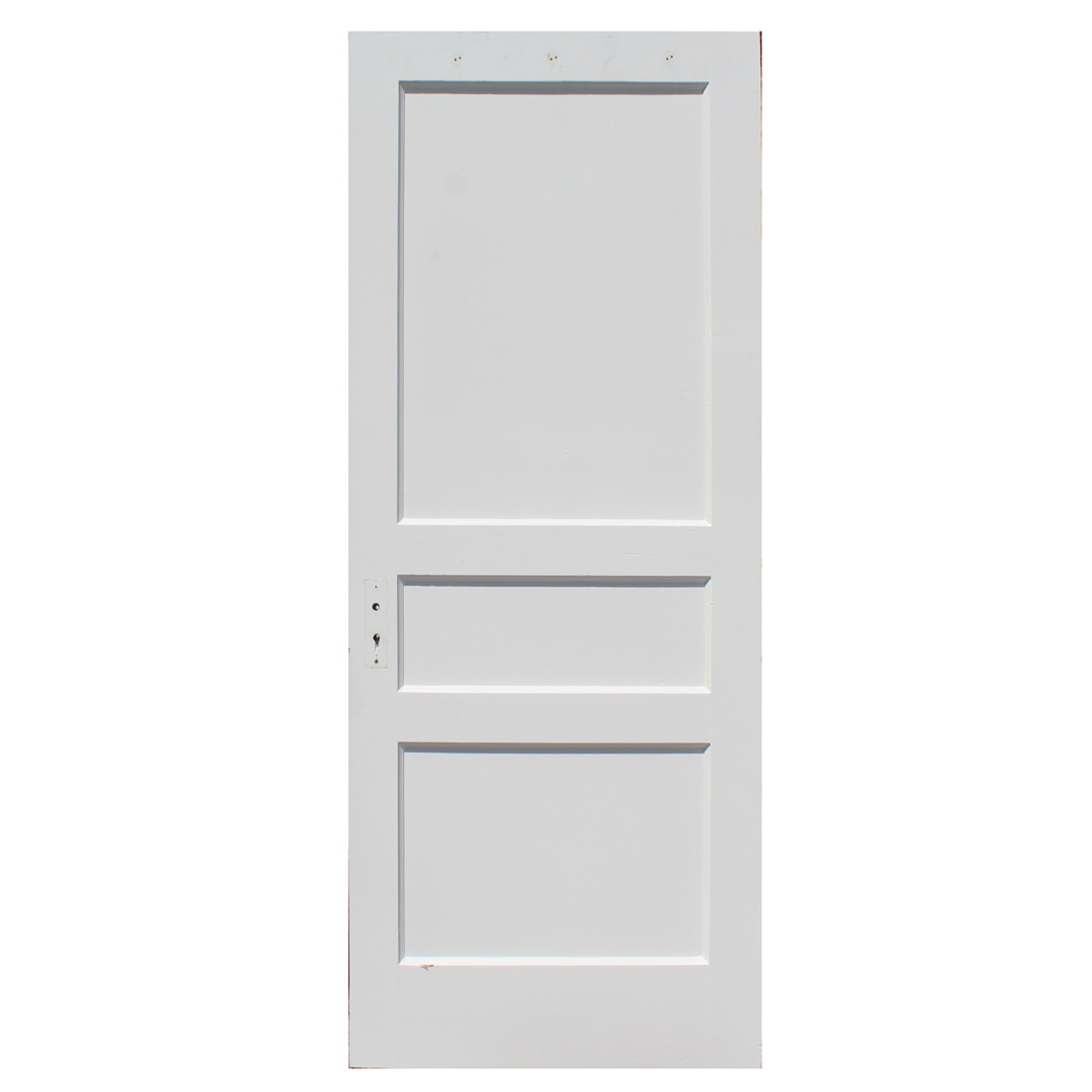 Antique 32” Solid Wood Door, Three-Panel