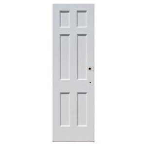 Antique 24” Six-Panel Solid Wood Door with Mirror