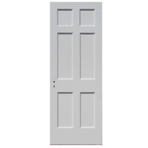 Salvaged 30” Six-Panel Solid Wood Door, Early 1900’s