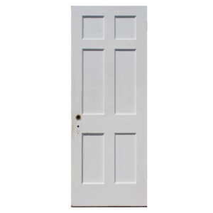 Salvaged 29” Six-Panel Solid Wood Door, c. 1920