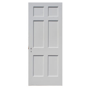 Antique 32” Solid Wood Door, Six-Panel