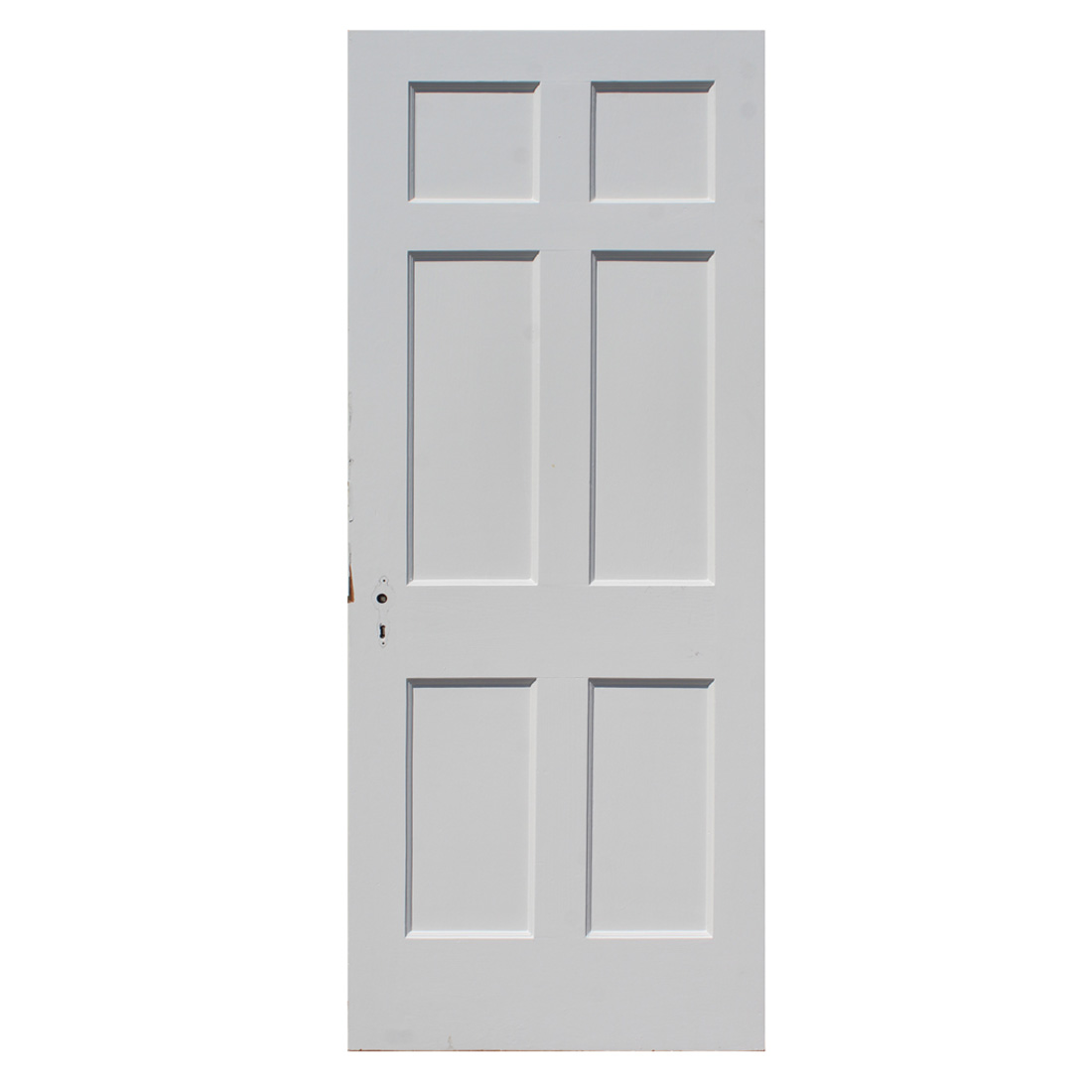 Antique 32” Solid Wood Door, Six-Panel