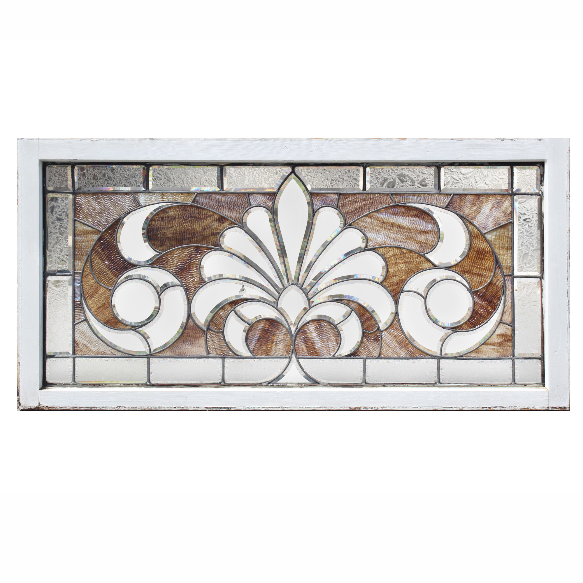 Antique American Stained Glass Window, Early 1900s