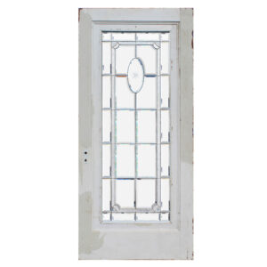 Antique 36” Door with Leaded and Beveled Glass Antique 36” Door with Leaded and Beveled Glass