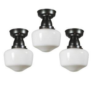Matching Flush Mount Schoolhouse Lights, Antique Lighting
