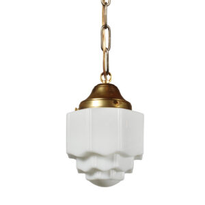 Petite Art Deco Skyscraper Pendant Light, Antique Lighting