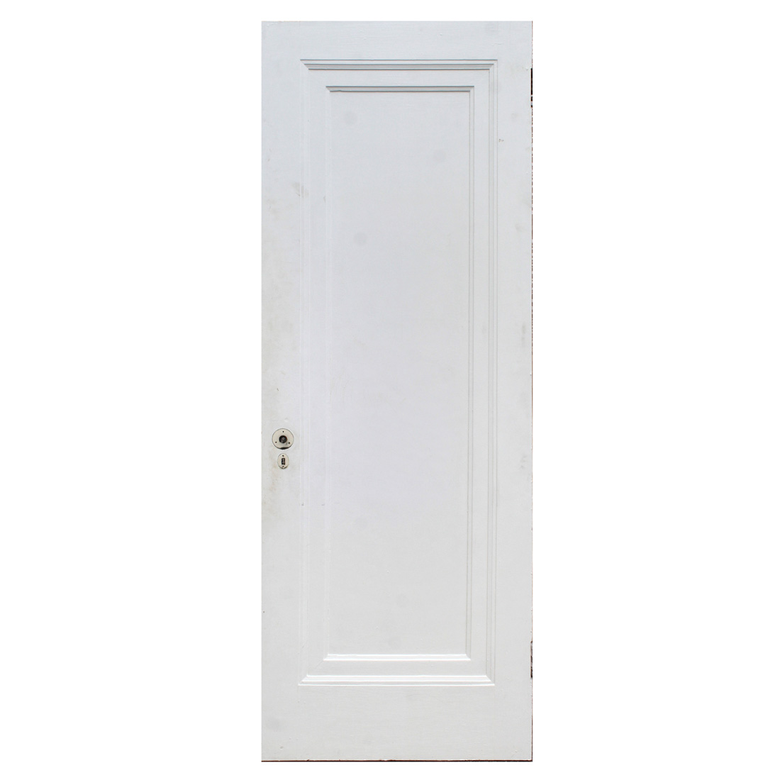 Salvaged 30” Single-Panel Solid Wood Door, Early 1900’s