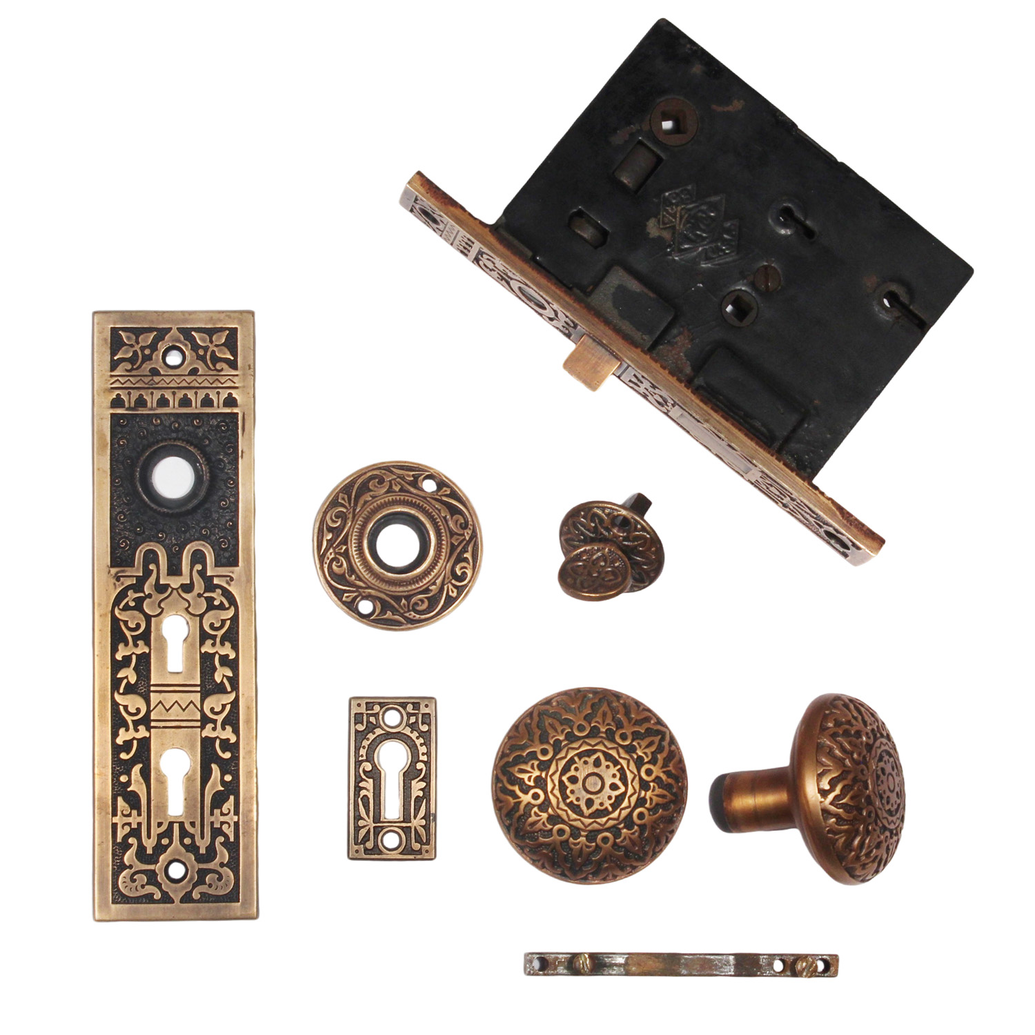 Antique Entry Door Hardware Set by Russell & Erwin, c. 1896
