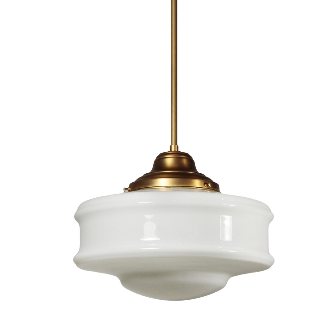 Brass Schoolhouse Pendant Light, Antique Lighting