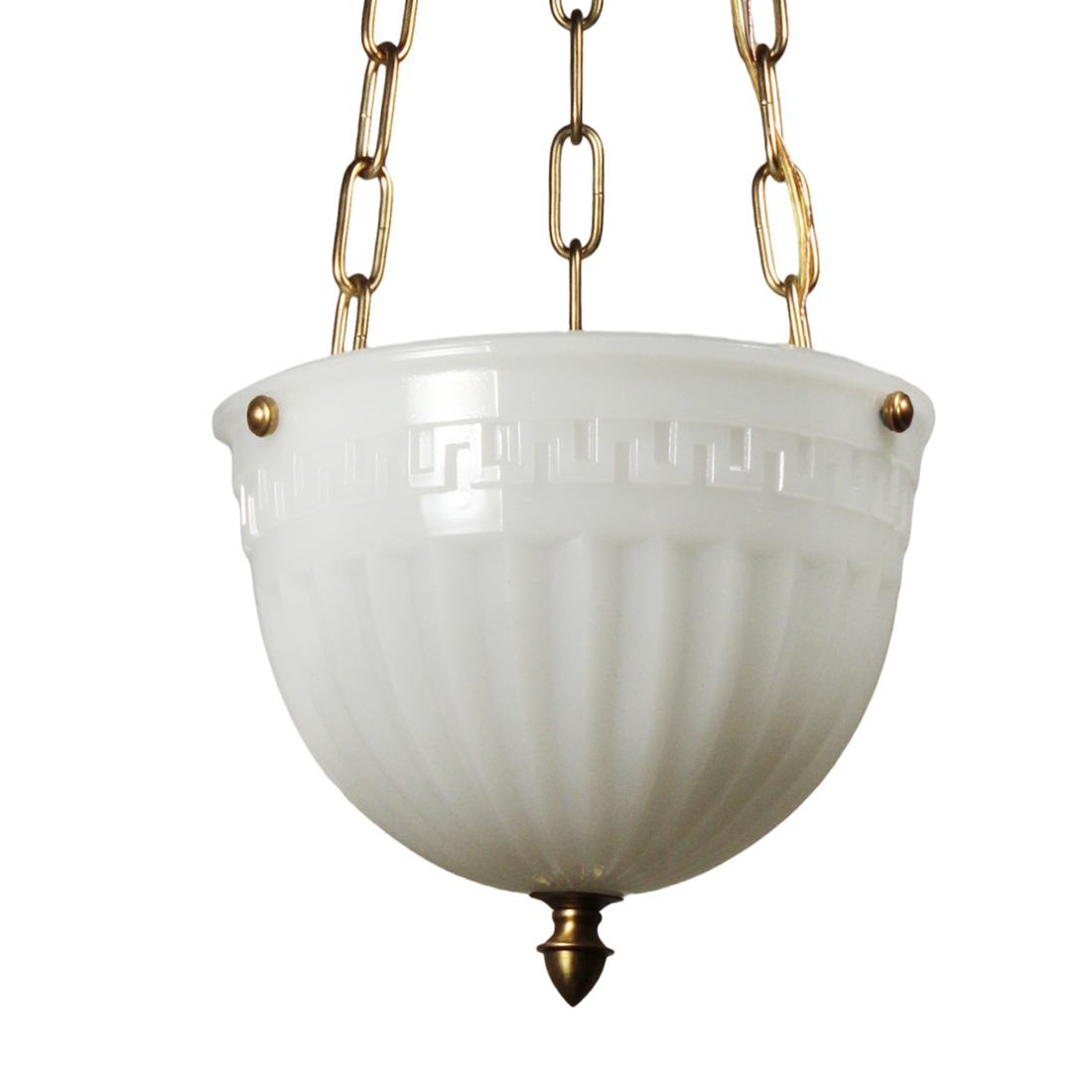 Antique Neoclassical Inverted Dome Light by Brasco Lite & Luminous Unit Co.
