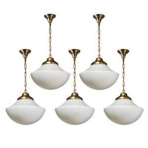 Large Antique Brass Schoolhouse Pendant Lights Large Antique Brass Schoolhouse Pendant Lights